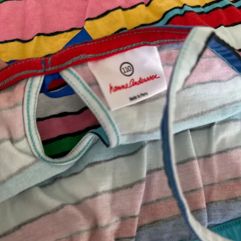 Hanna Andersson Rainbow Stripe Tie Front Tank Size 5